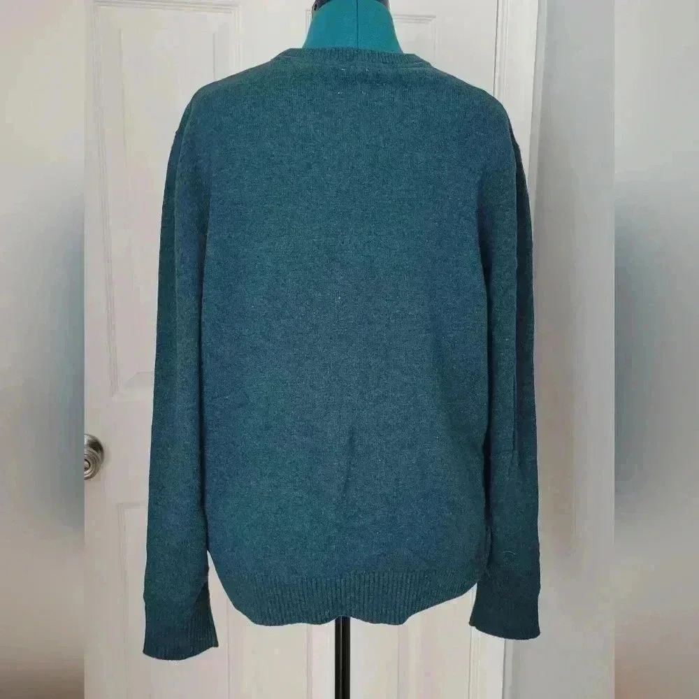 Green Gap Merino Wool Blend Crewneck Sweater Size L - Picture 3 of 5